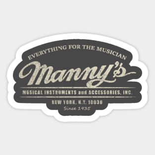 Manny's Music 1935 Vintage Sticker